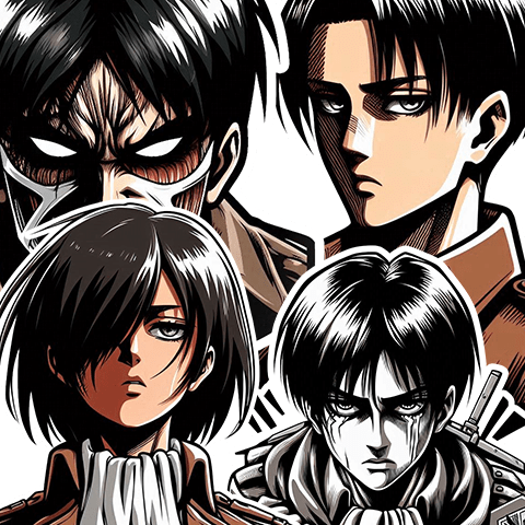 Attack On Titan - Lipdukų gamyba ir prekyba | Lipdukai internetu