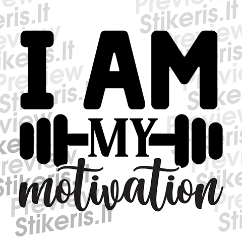 Lipdukas I am my motivation - tekstinis Lipdukas I am my motivation - tekstinis - Stikeris