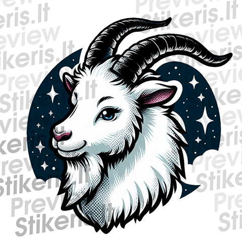 Lipdukas Ožiaragis 8 Lipdukas Zodiakas Ožiaragis 8 - Stikeris