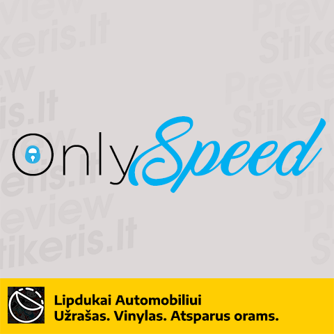 Lipdukas Užrašas ant automobilio - OnlySpeed - OnlyFans parodija